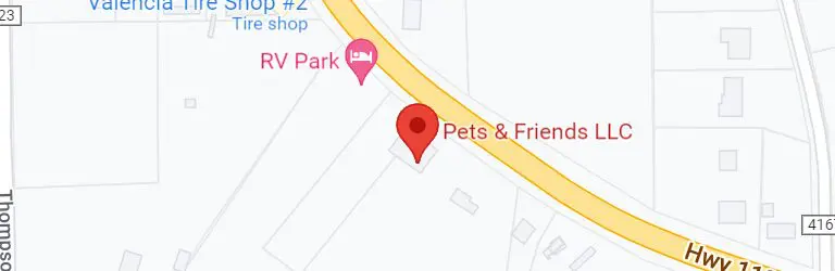 A map of the location of pets & friends